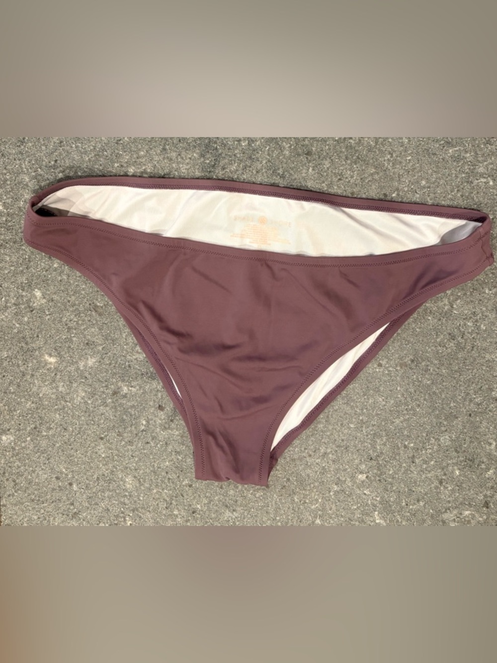 Shade & Shore Women's Mauve Bikini Bottom - Low-Rise Swim Brief